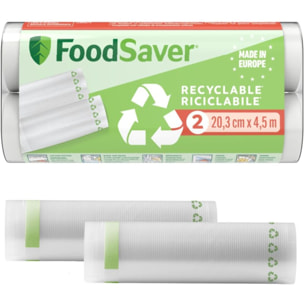 Sac sous vide FOOD SAVER FSRE2002X01 2 rouleaux 20cm X 4.5m