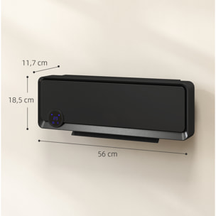Radiateur mural soufflant oscillant 2000W chauffage céramique PTC noir