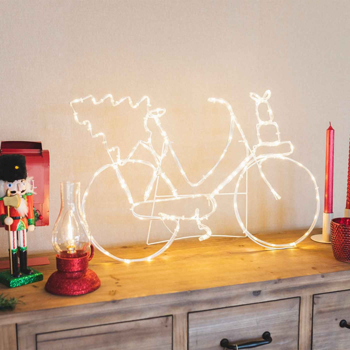 Décoration vélo bélisa noËl led