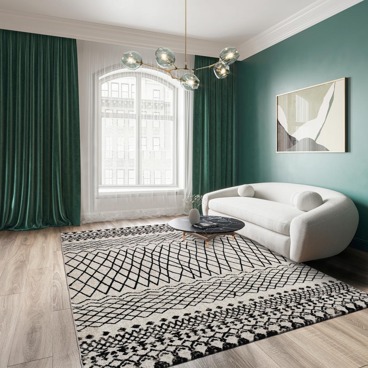 Tapis berbère tissé motifs tribaux JAGU