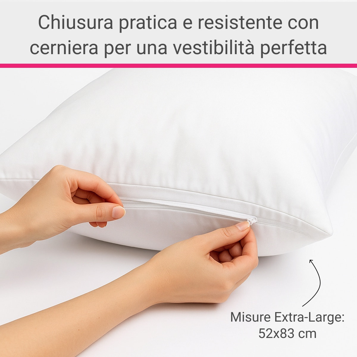 Copricuscino Sanitario IPERSAN Cotone/Poliuretano Bianco