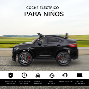 Coche Eléctrico con Mando a Distancia Música y Luces Negro