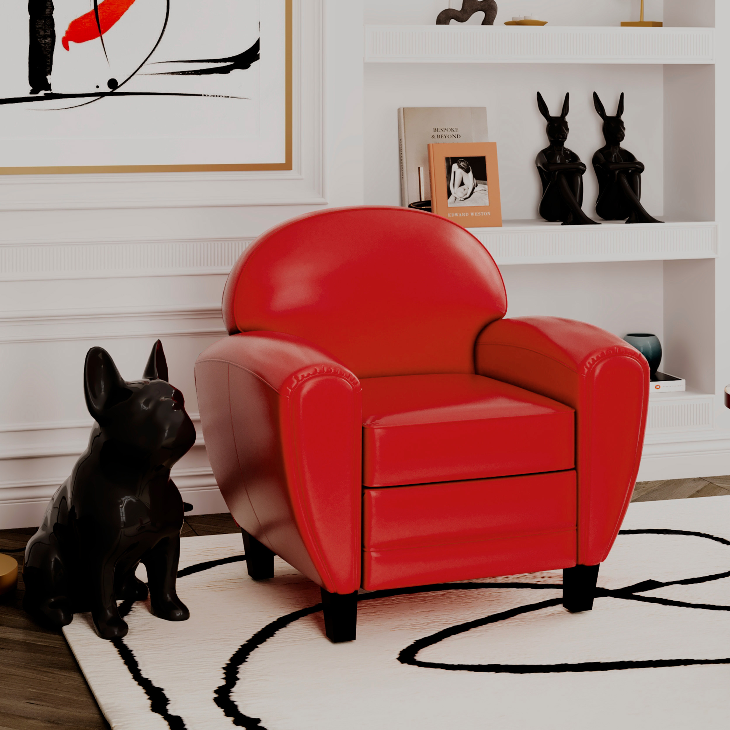 Fauteuil Club rouge