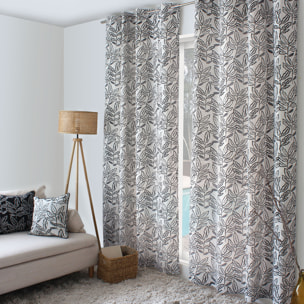 Rideau à oeillets en coton recyclé Chambray - Ecru