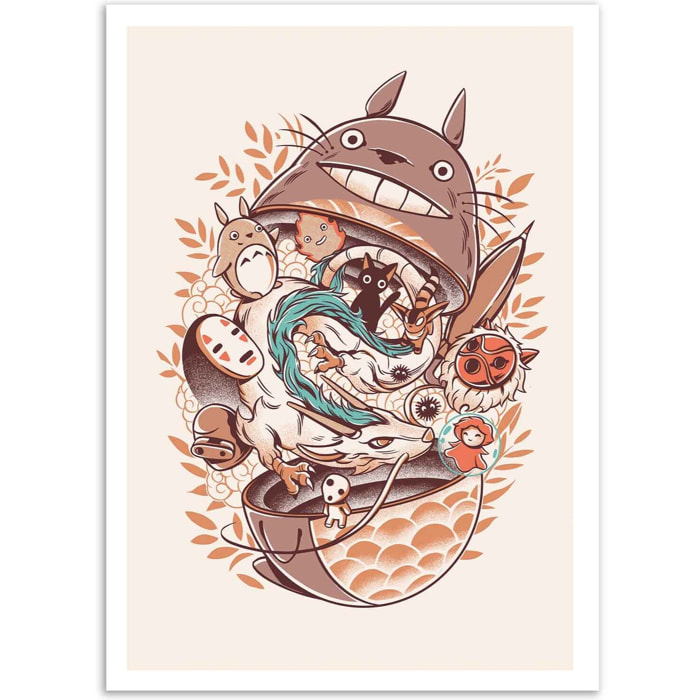 Affiche - Ghibli's Matryoshka - Ilustrata