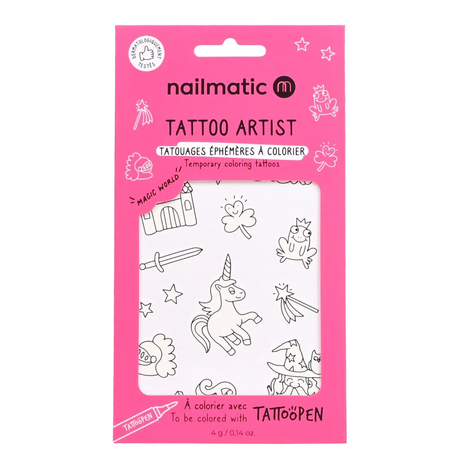 Tattoo Artist - Magic World - Planche de Tatouage à Colorier