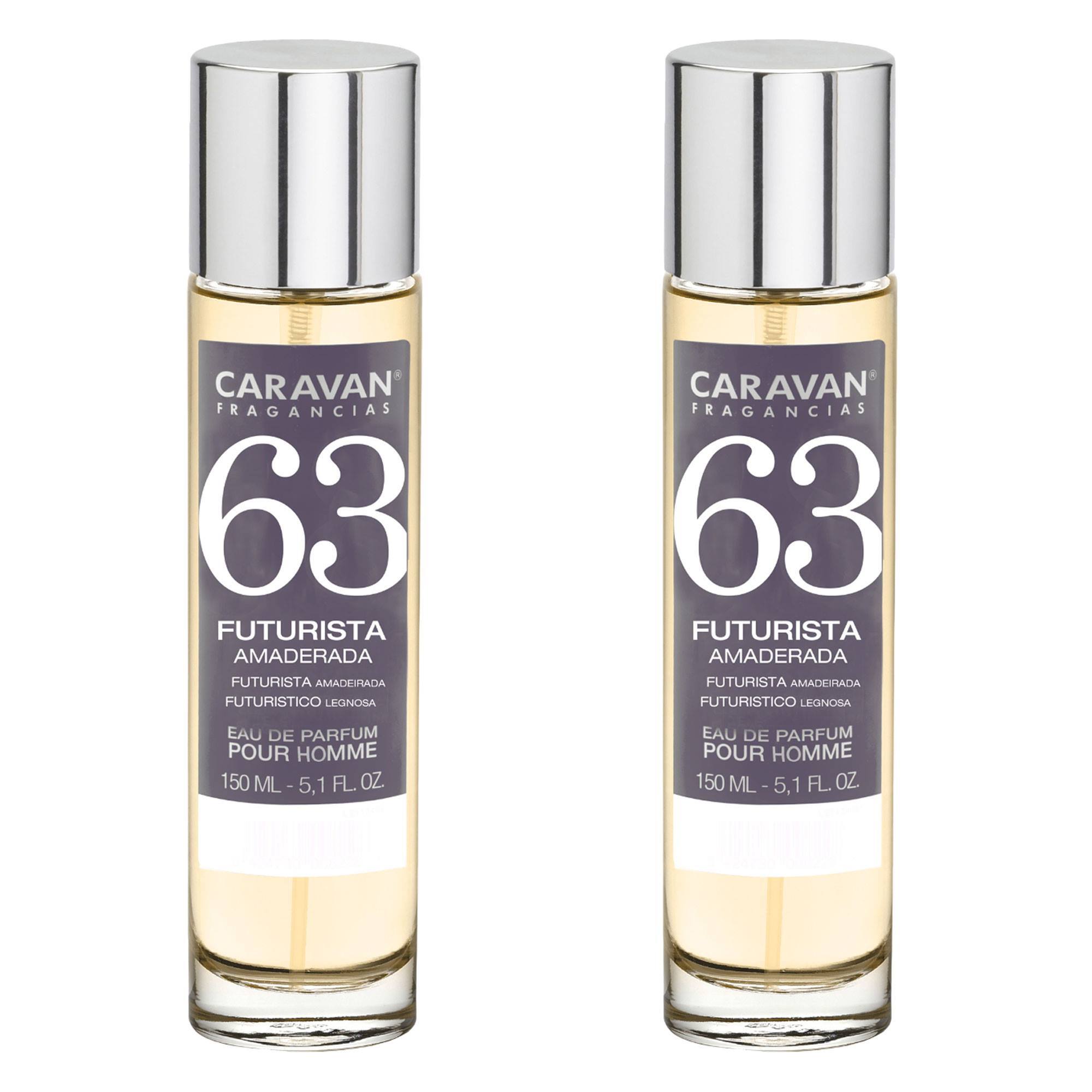 Caravan fragancias - caja de regalo con 2 perfumes nº63 de 150 ml, para hombre