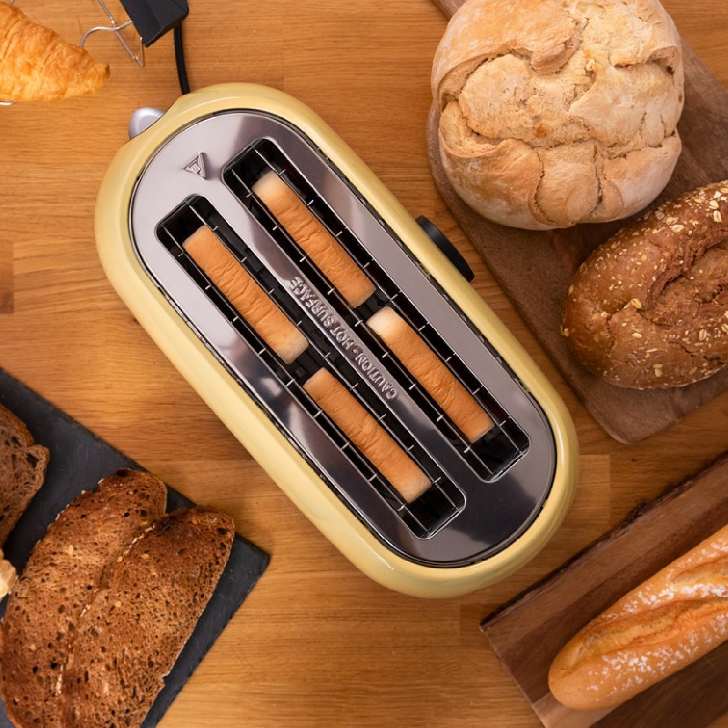 Cecotec Grille-pain vertical numérique ClassicToast 15000 Yellow Extra Double