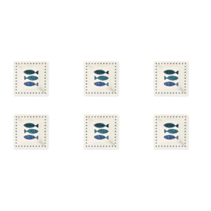 Ensemble de 6 coupelles 13 × 13 cm Excelsa – Ocean, Céramique Multicolore