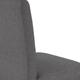 Chaise Havane en tissu gris foncé (lot de 2)