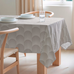 Nappe imprimée anti-tâches AMARA BEIGE