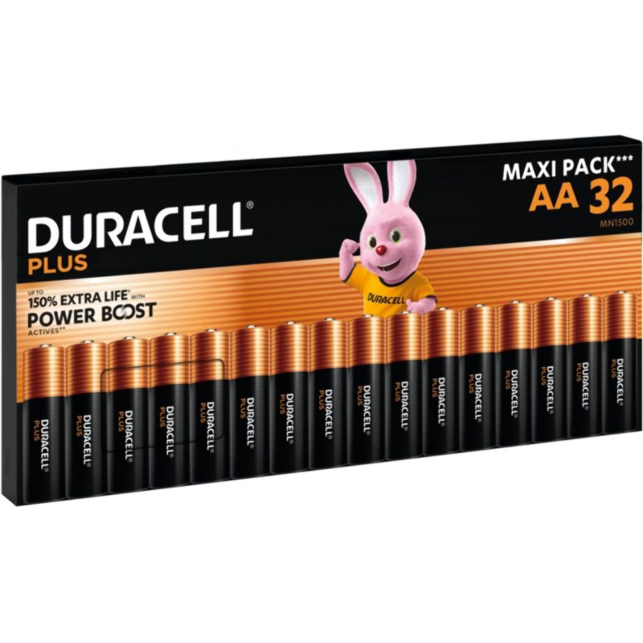 Pile DURACELL PLUS POWERBOOST AA LR6 PACK DE 32 PILES