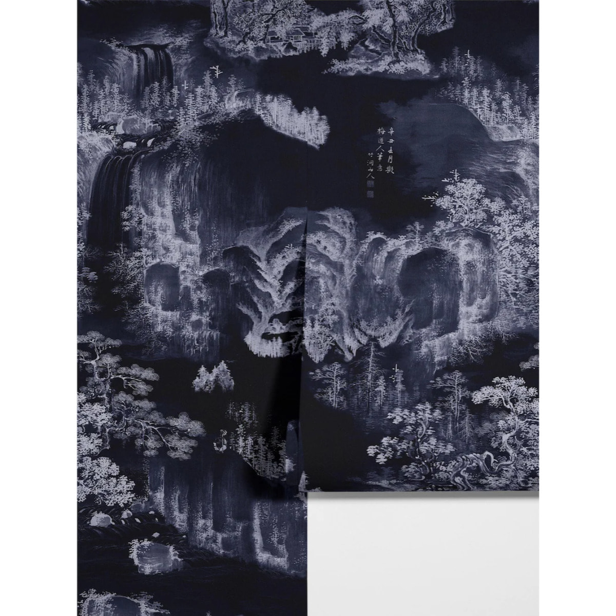 Carta da Parati Murale Asiatica Blu Notte