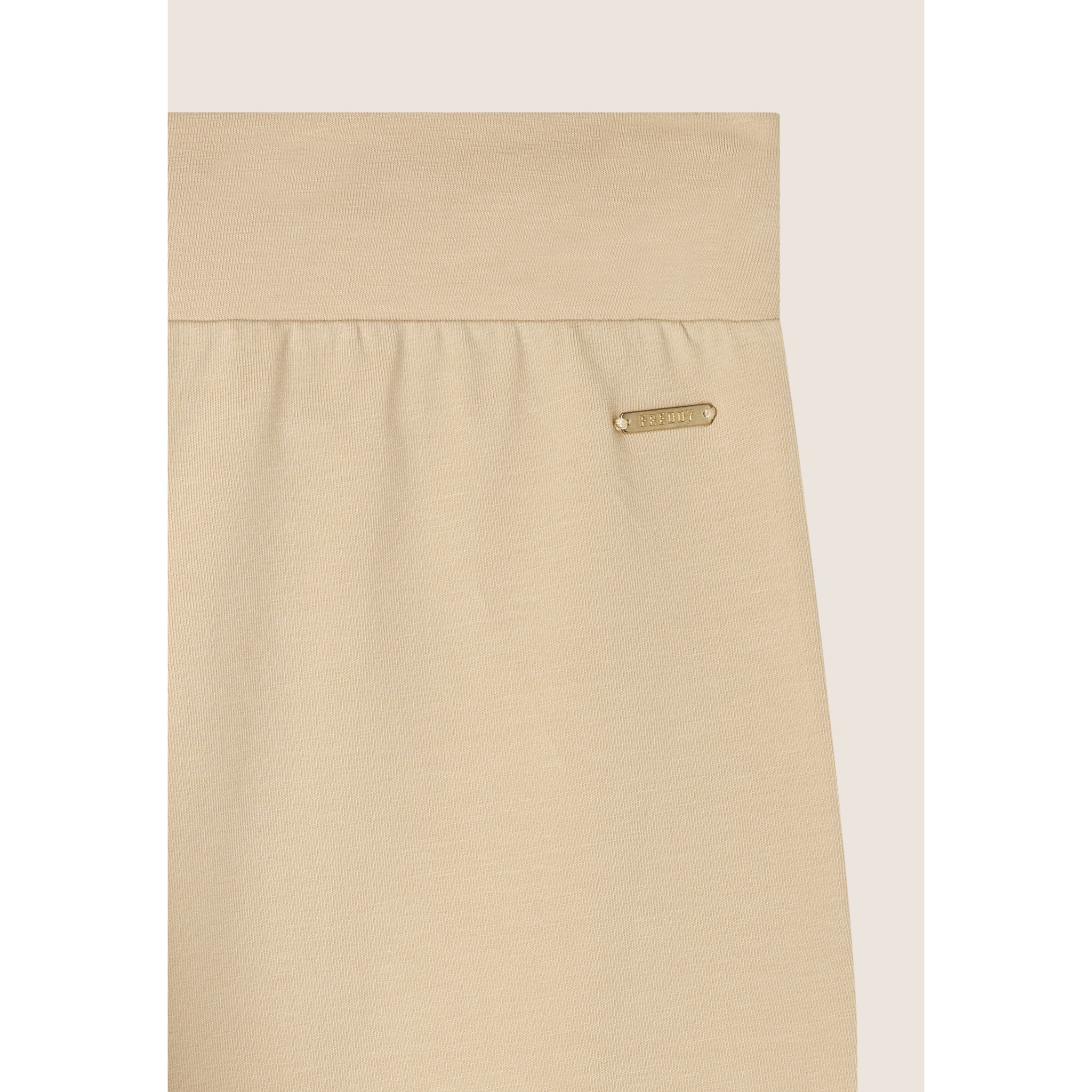 Pantaloni regular con spacchi e coulisse animalier