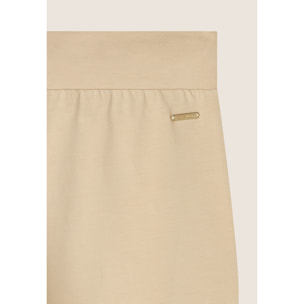 Pantaloni regular con spacchi e coulisse animalier