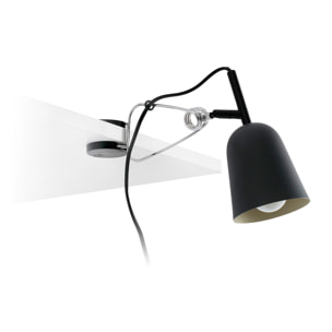 STUDIO Lampe avec pince noire et crème