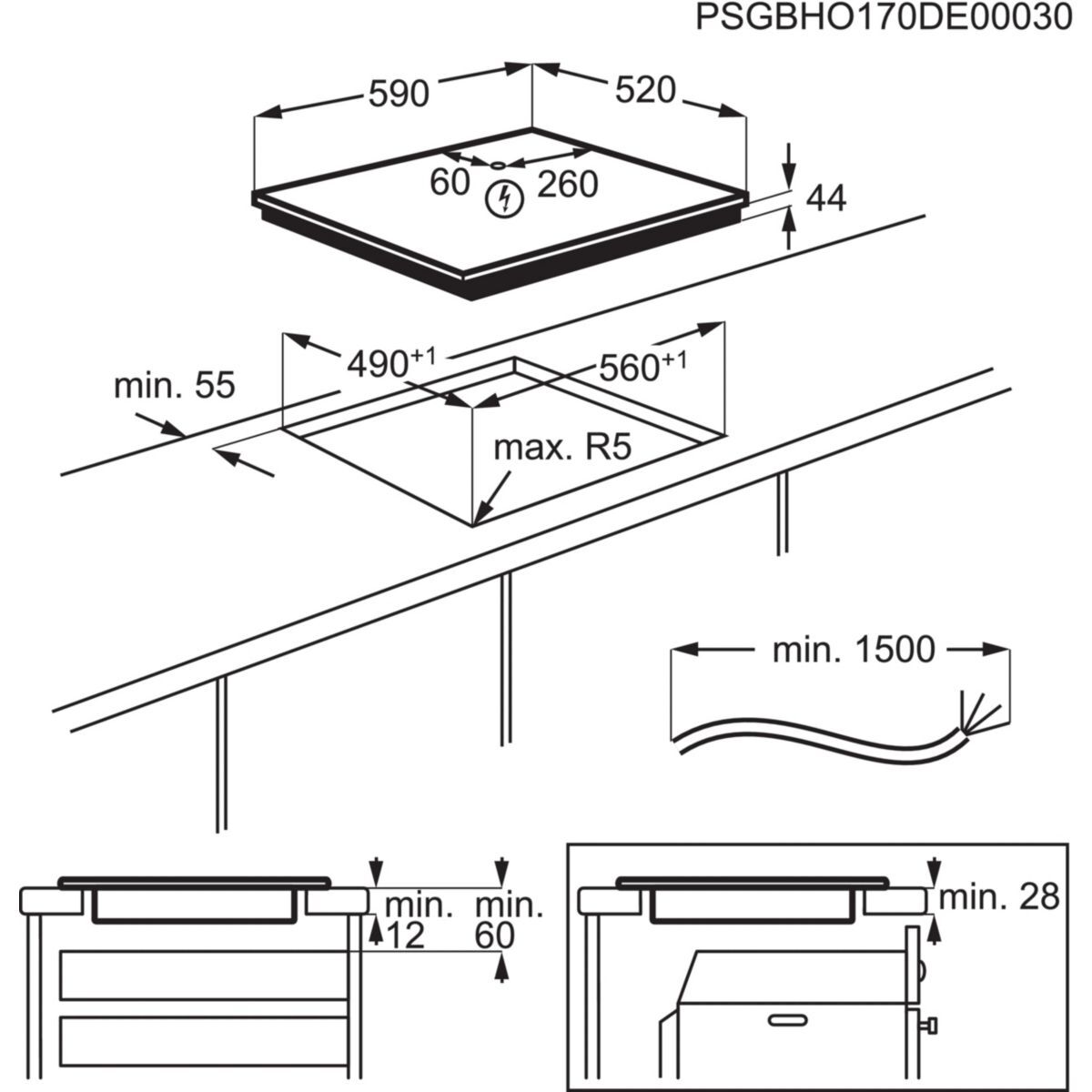 Table induction ELECTROLUX LIT60342