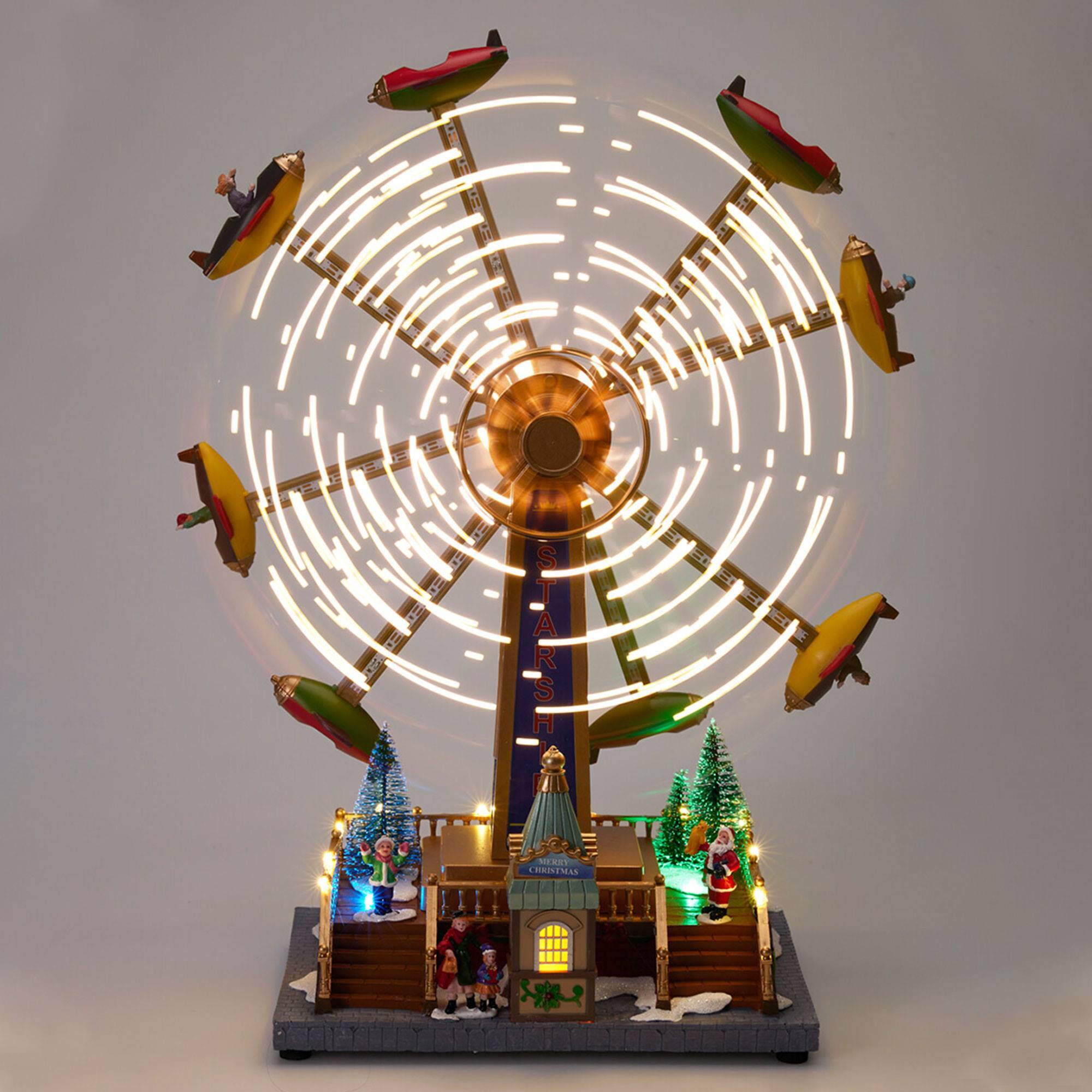 Atracción de feria navideña con led, música y movimiento 36,5x19x47,6cm