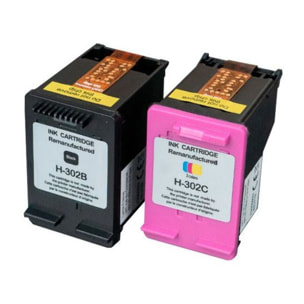 Cartouche d'encre ESSENTIELB Pack Compatible H302 (Noir + 3 Couleurs)