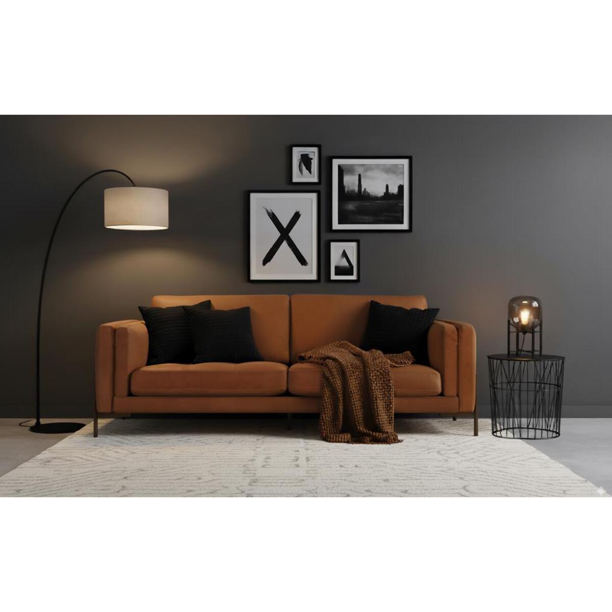 CANAPÉ 3 PLACES EN CUIR - 85 x 227 x 98 cm