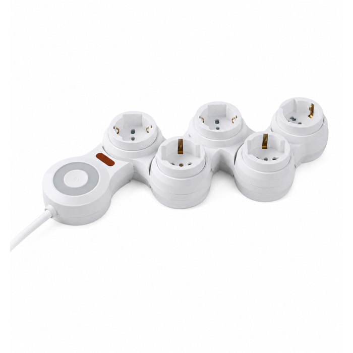 OMEGA Multipresa Snodabile Flexi 5 Prese Bipasso/Schuko P40 1.8mt