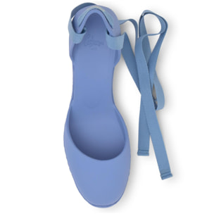 Alpargata Careen cuña en eva de caña de azúcar con cintas