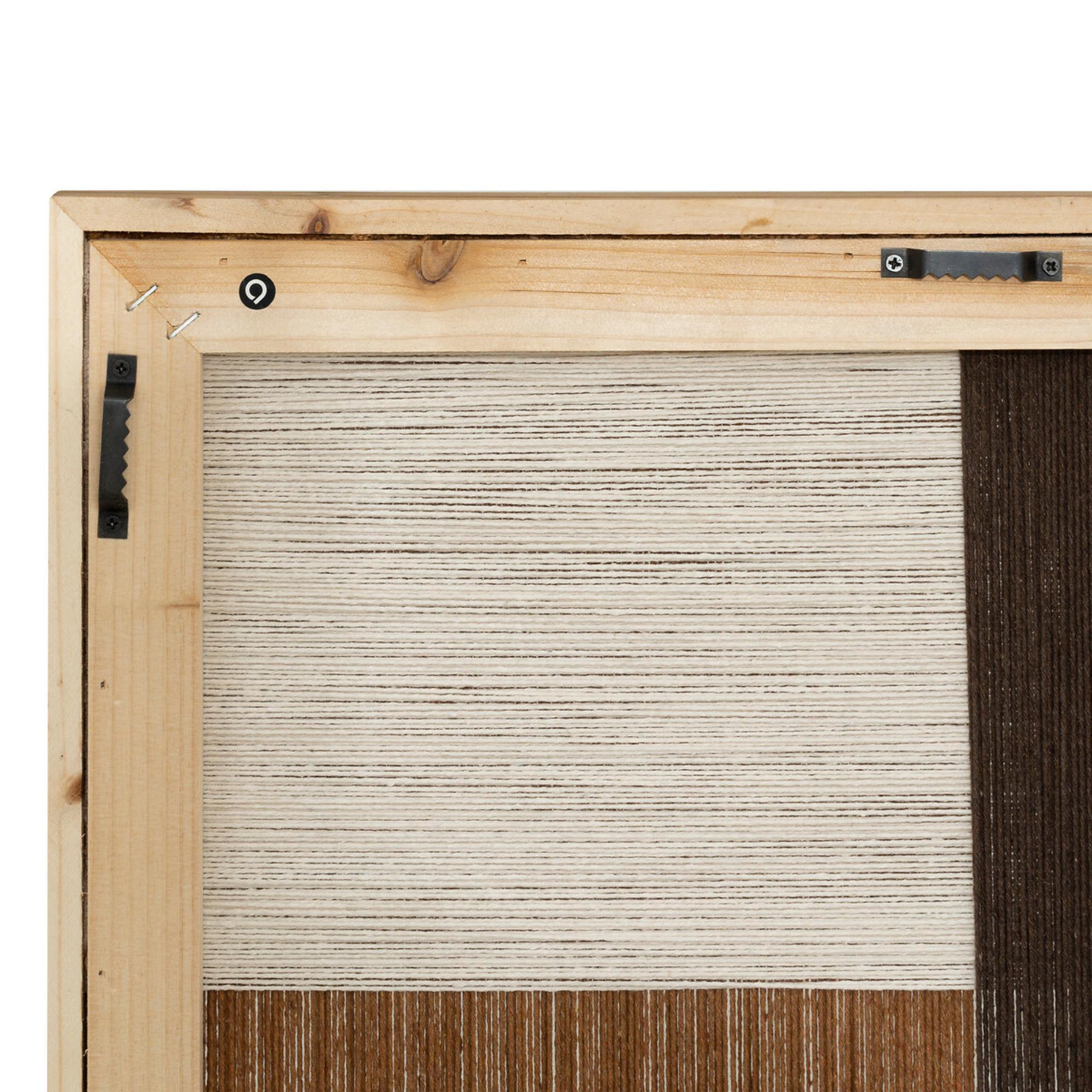 Decoración mural Tissia 50 x 70 cm tejido negro y marrón