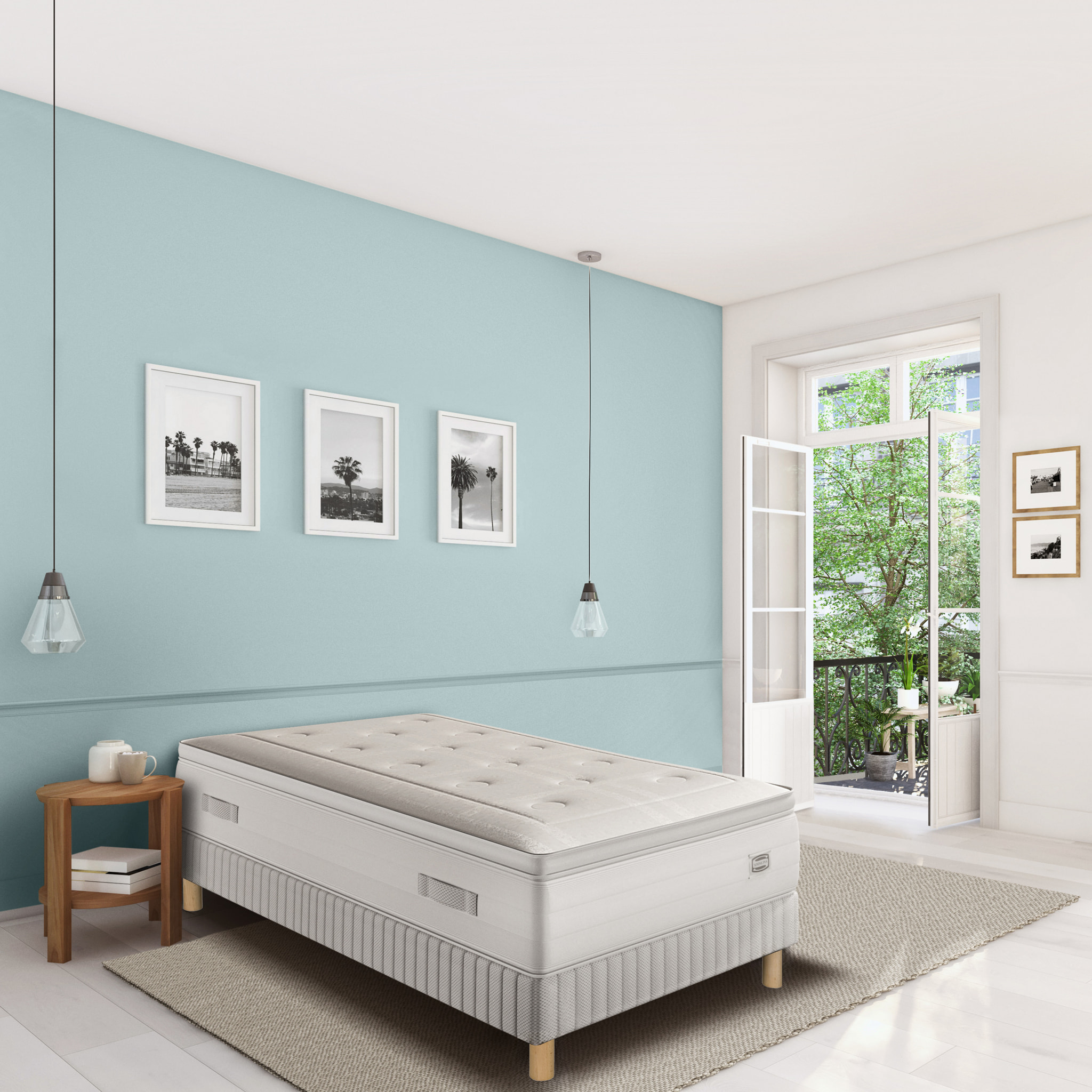 Ensemble REFLEXION matelas H33 Hybride, ferme, sommier