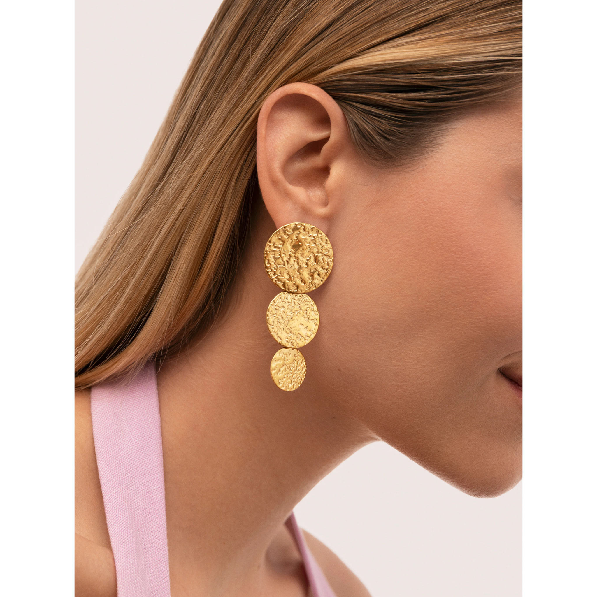 Pendientes Soluna Acero Baño Oro
