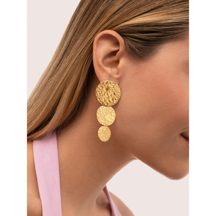 Pendientes Soluna Acero Baño Oro