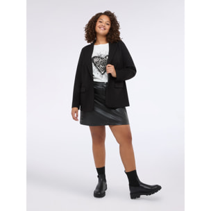 Fiorella Rubino - Blazer en Punto Milano - Negro