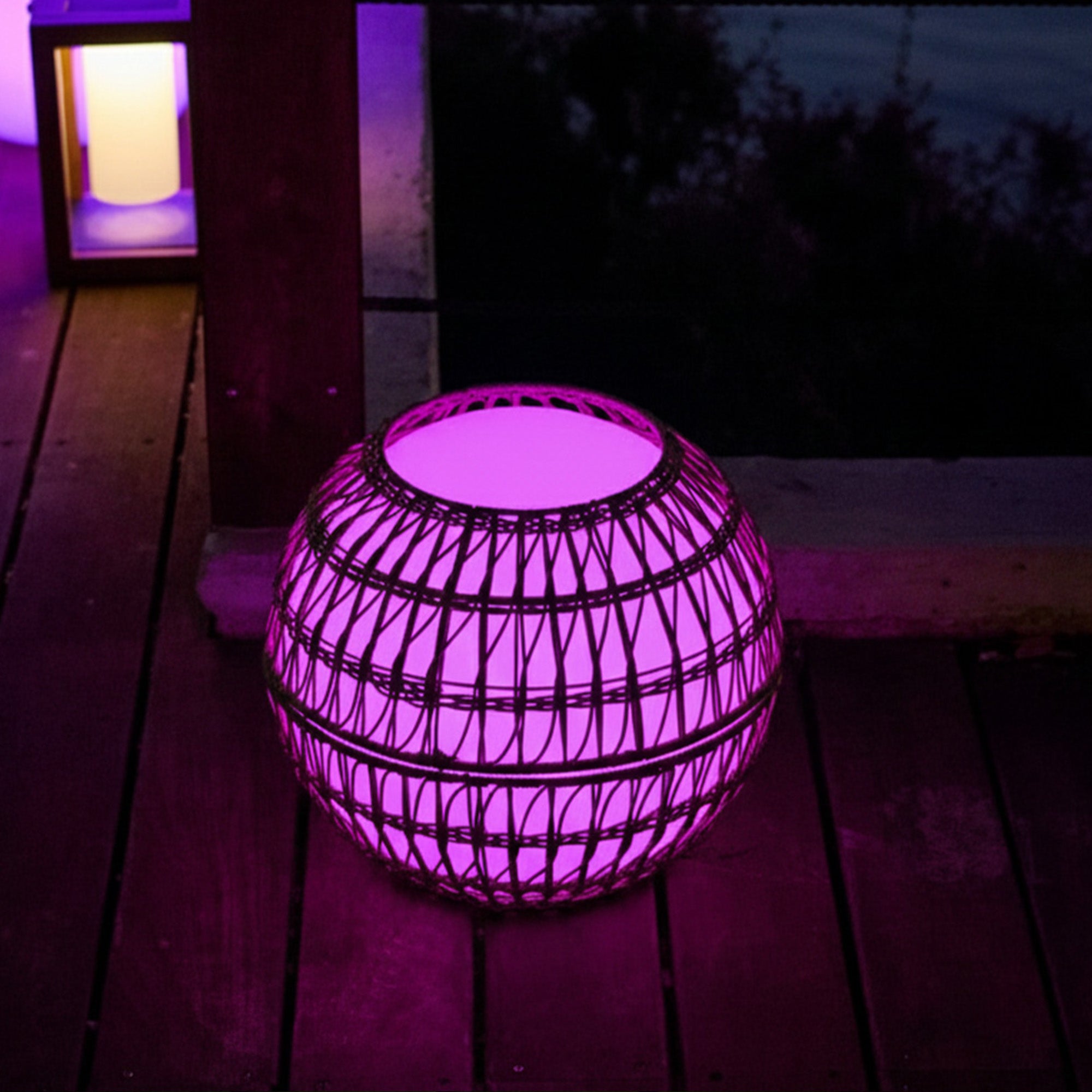 Habillage boule lumineuse 40cm polyrotin
