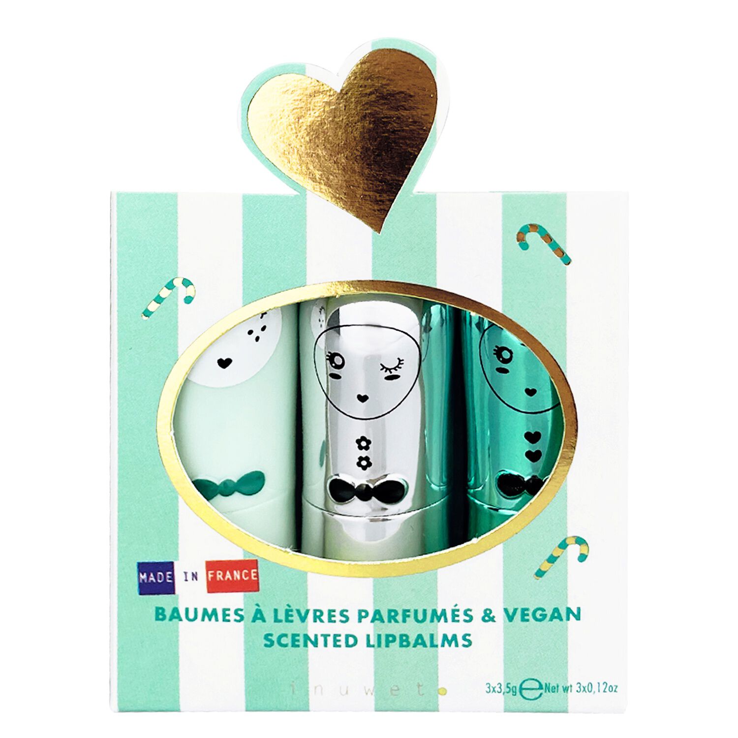 Jingle Aqua - Coffret 3 Baumes à Lèvres Pomme Coco et Cupcake