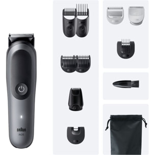 Tondeuse multi usages BRAUN AIO5560, 14 hauteurs de coupe, précision 0,5 mm, autonomie 120 mn
