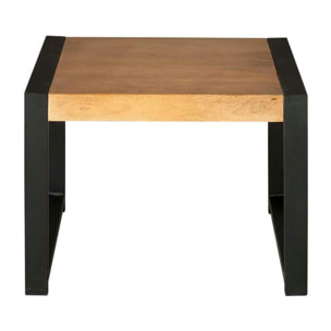 Bout de canapé bois métal MILORA