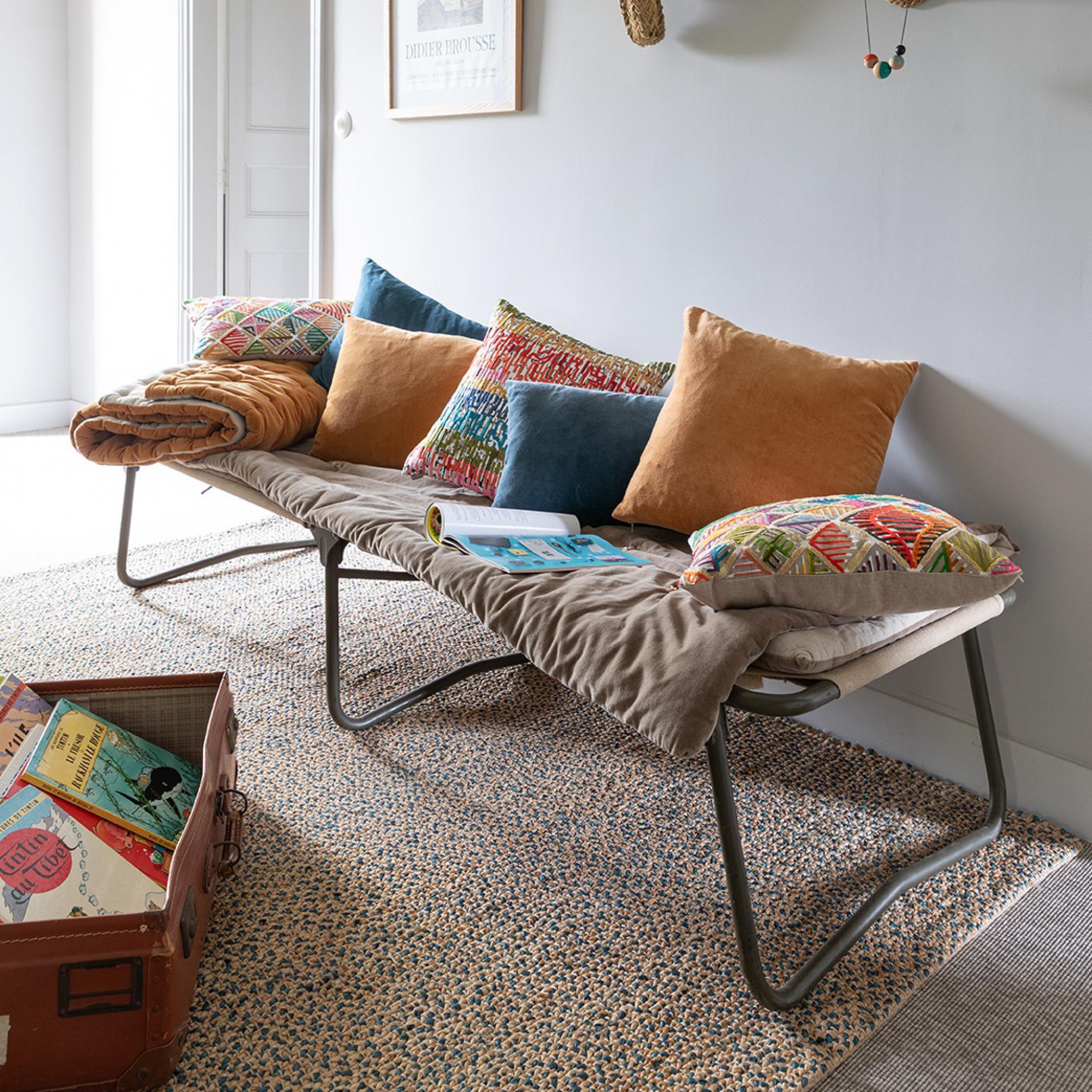 Coussin uni Elise