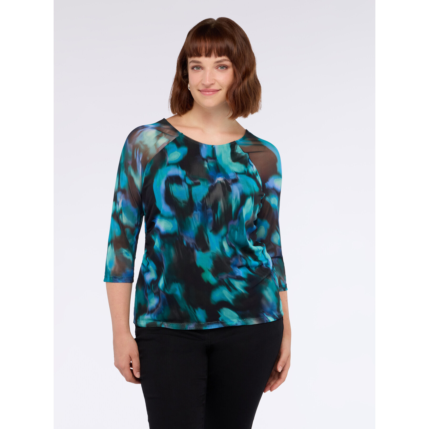 Fiorella Rubino - T-shirt con stampa sfumata - Ottanio