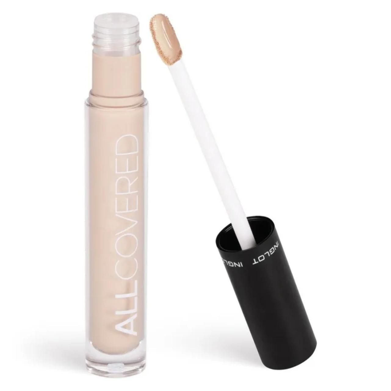 INGLOT All Covered Under Eye, Corrector de maquillaje, Alta cobertura, Anteojeras, Hidratante, Acabado natural, Waterproof, Con ingredientes antiedad y vitamina E, Formula vegana 4,2ML 102 Beige claro con subtono neutro, pieles muy claras.