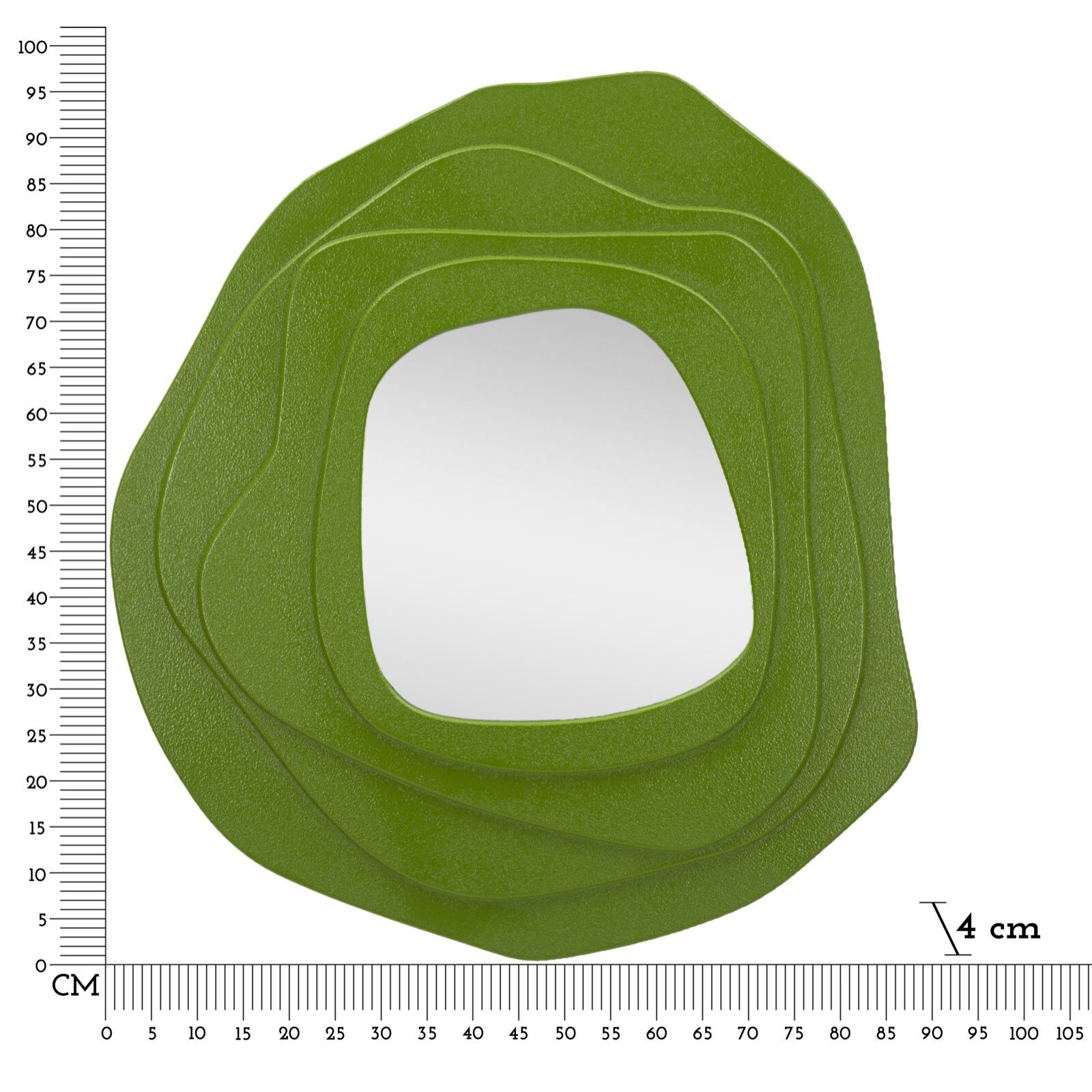 SPECCHIO DA MURO DALIA VERDE CM 90X4X97