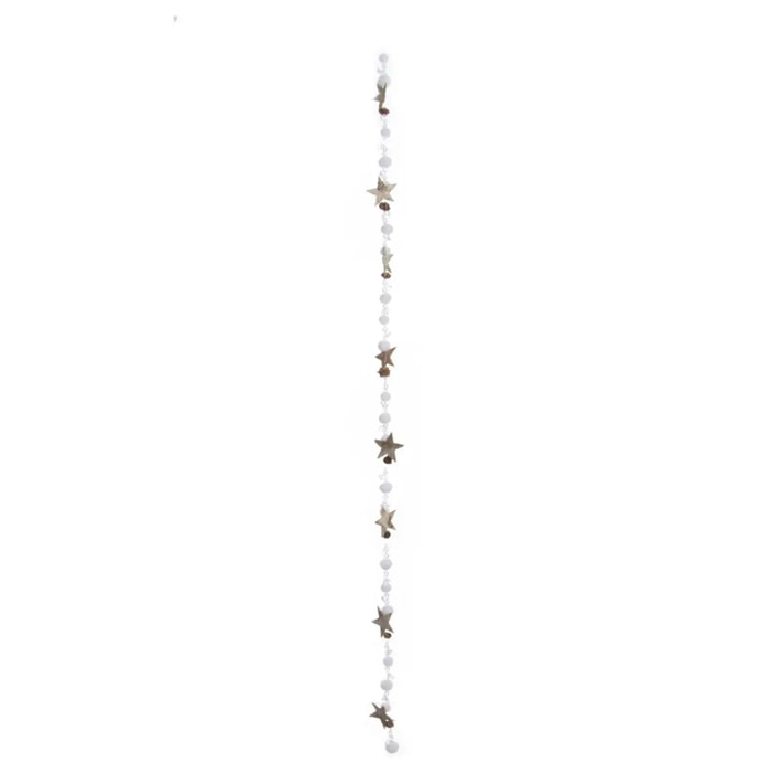 Guirlande bois étoile boule 1,4m