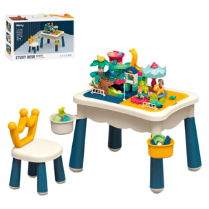 Tavolo Educativo con Blocchi da Costruzione. 209 pezzi.