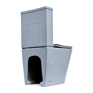 Infinitio WC à poser complet en céramique avec abattant SoftClose, bleu mat (SATINF031VPSNDBLM)