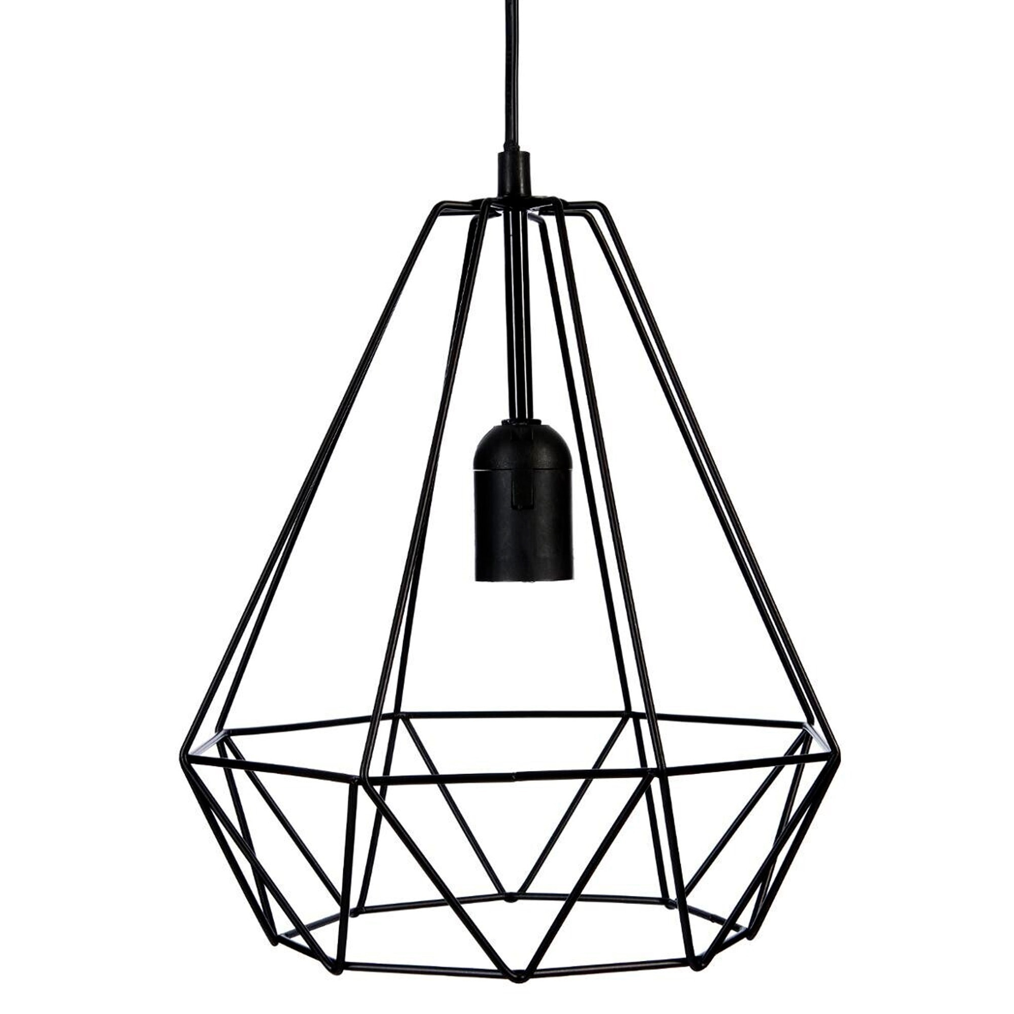 Lámpara de techo suspensión de cable negro