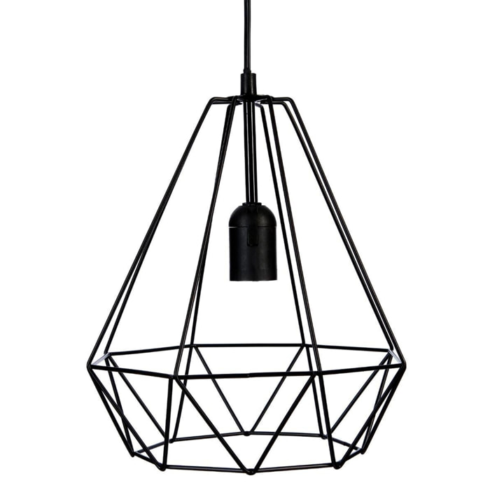 Lámpara de techo suspensión de cable negro