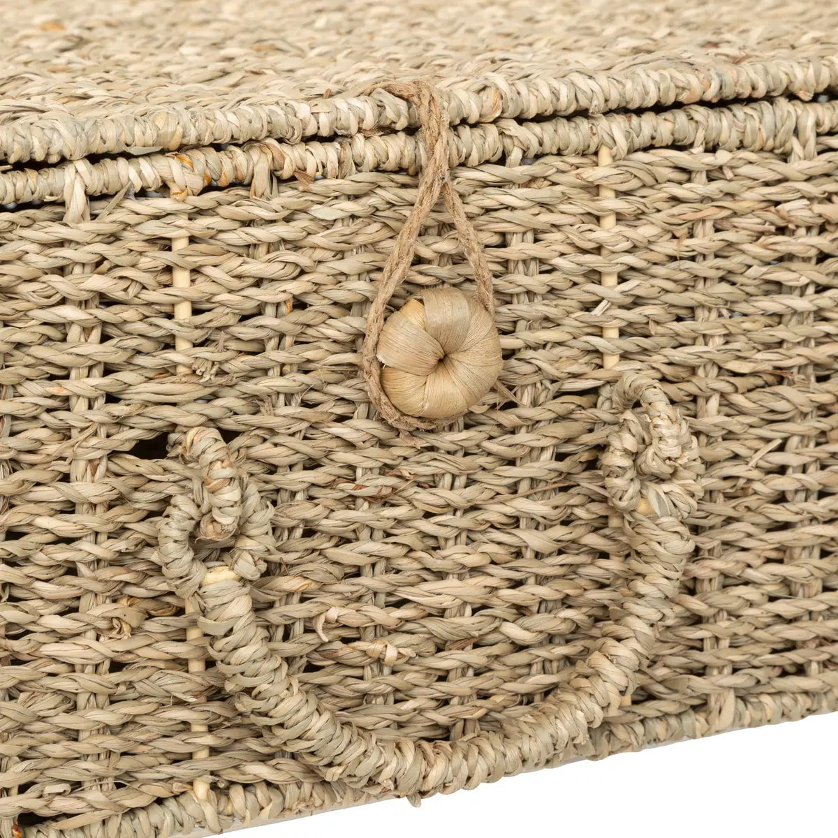 Set de 2 paniers "Cora" en paille & métal L60/80cm