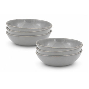 Lot de 6 assiettes creuses, GALET