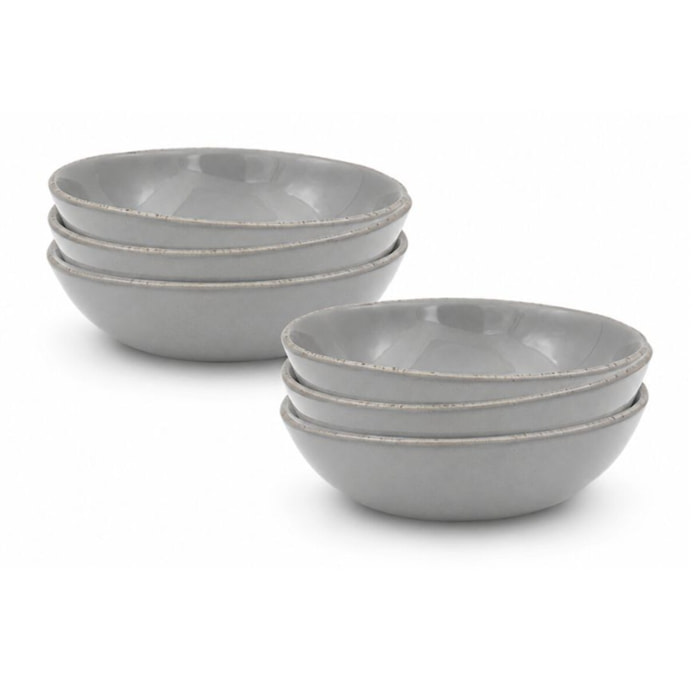 Lot de 6 assiettes creuses, GALET