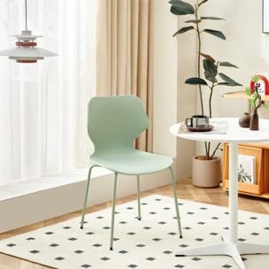 Set da 4 sedie da salotto moderne verdi - Selene