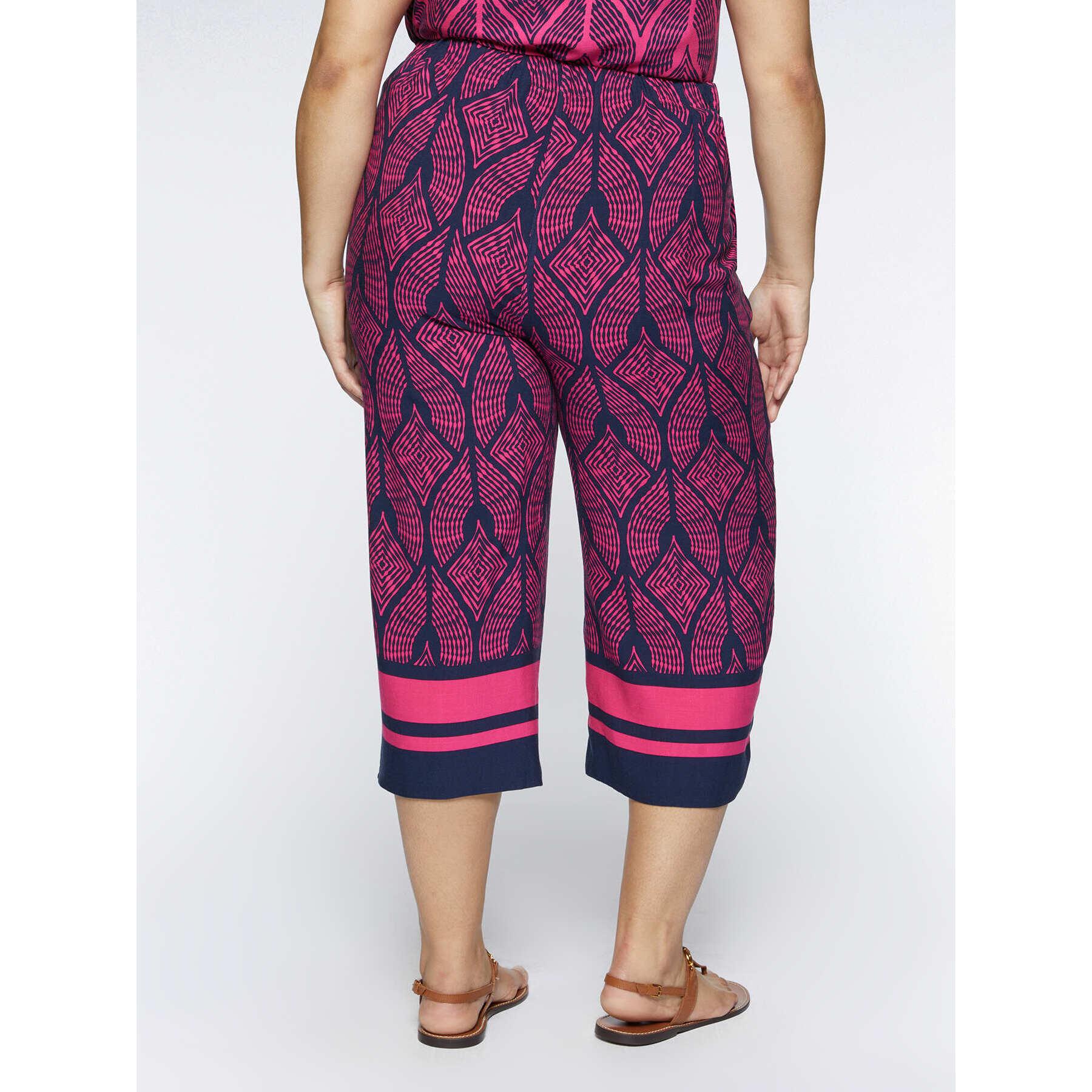 Fiorella Rubino - Pantalones estampados de viscosa ECOVERO™ - Fuchsia