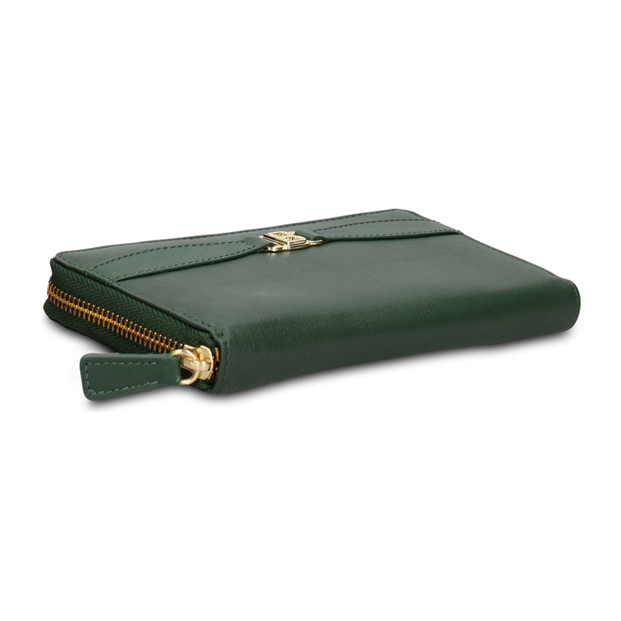 Portafoglio donna in vera pelle - Modello Eridana Plus - Con zip - 19.0 x 9.5 x 2.0 cm